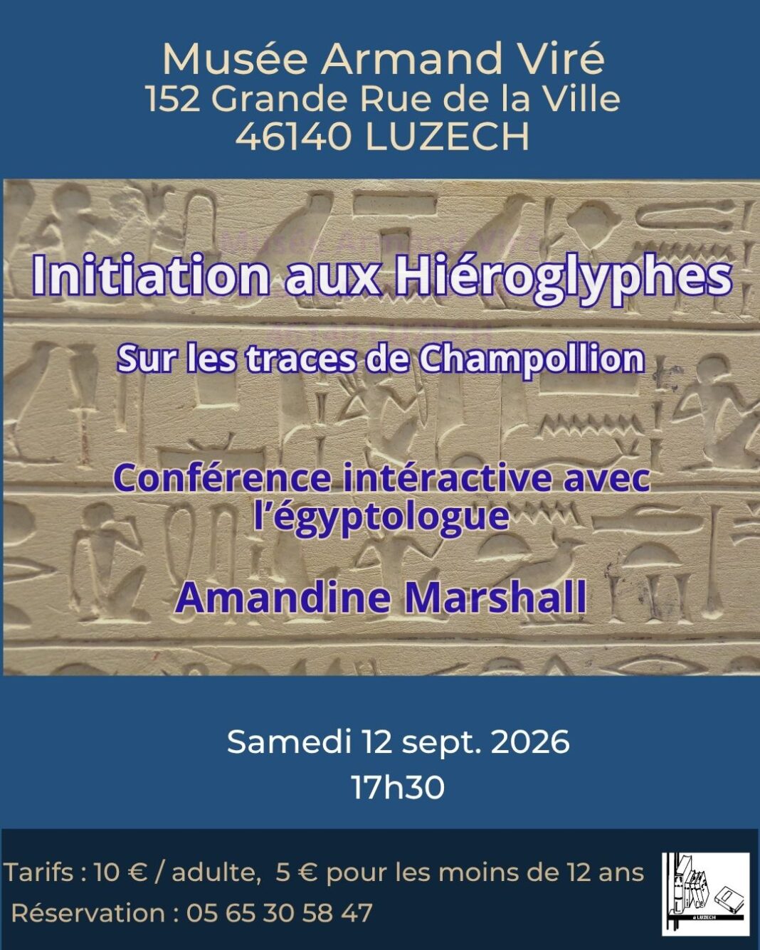 Conférence interactive Initiation aux hiéroglyphes Luzech