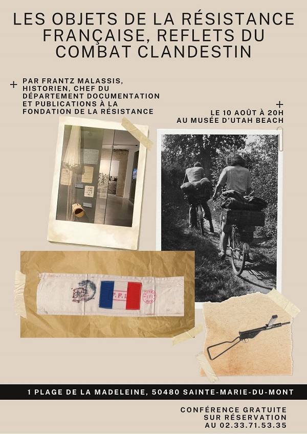 Conférence Les objets de la résistance française, reflets du combat clandestin Sainte-Marie-du-Mont