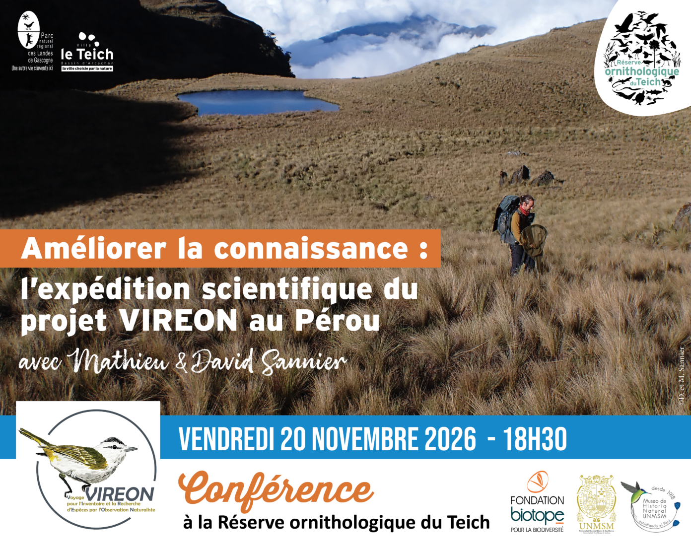 Conférence l’expédition scientifique du projet VIREON au Pérou Le Teich