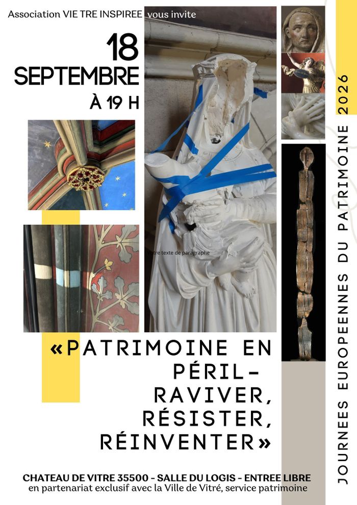 Conférence - Patrimoine en péril Château des barons - Musée d'histoire de Vitré Vitré