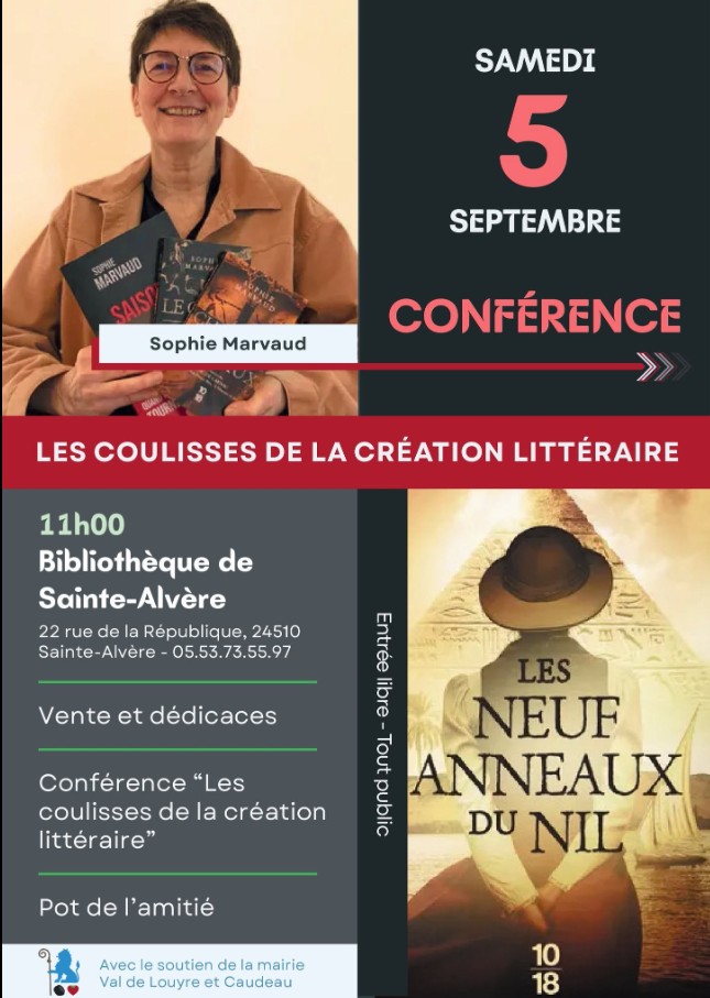 Conférence Sophie Marvaux Bibliothèque de Sainte Alvère Val de Louyre et Caudeau