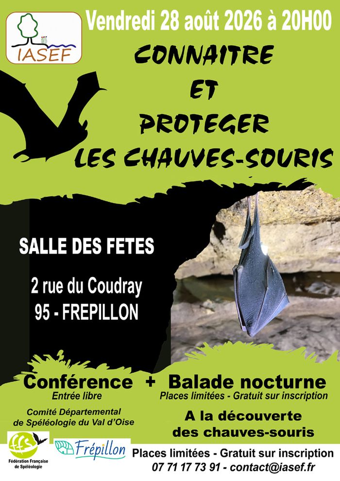 Connaître et protéger les chauves-souris à Frépillon, Espace Eugène Delacroix 2 rue du Coudray à Frépillon, Évreux