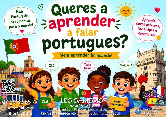 Cours de Portugais pour enfants Ibérica Seclin Lille Hauts de France Ibérica Centre de Culture Art et Danse Lille
