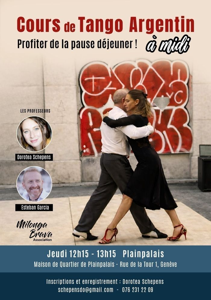 Cours de Tango Argentin - Niveau débutant Maison de quartier de Plainpalais Genève