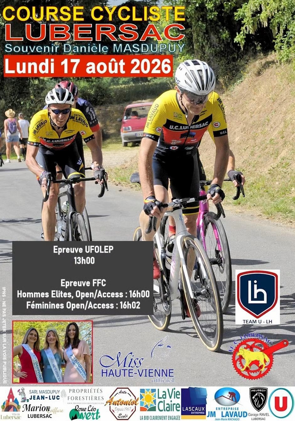 Course cycliste Grand prix cycliste de Lubersac Lubersac