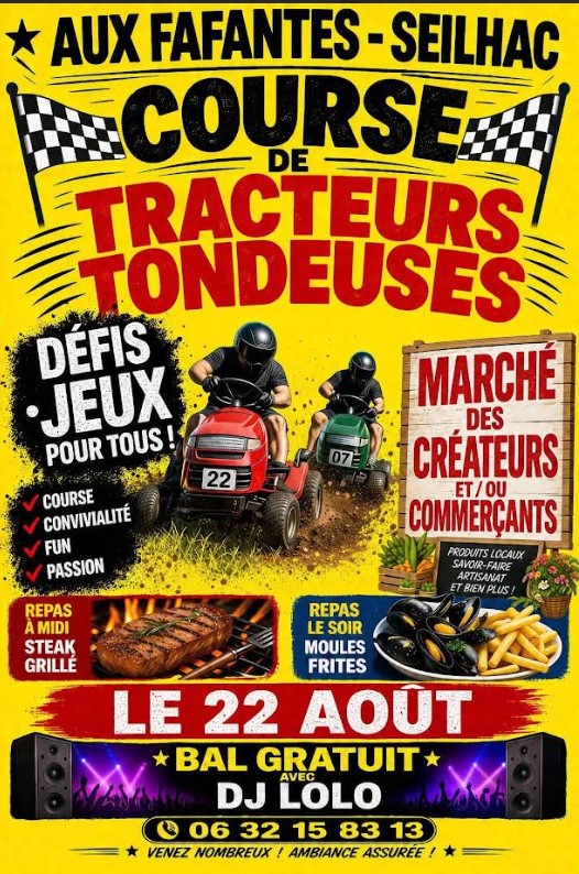 Course de tracteur Tondeuse Seilhac