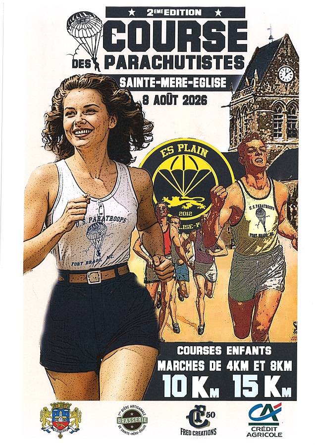 Course des parachutistes  Sainte-Mère-Église