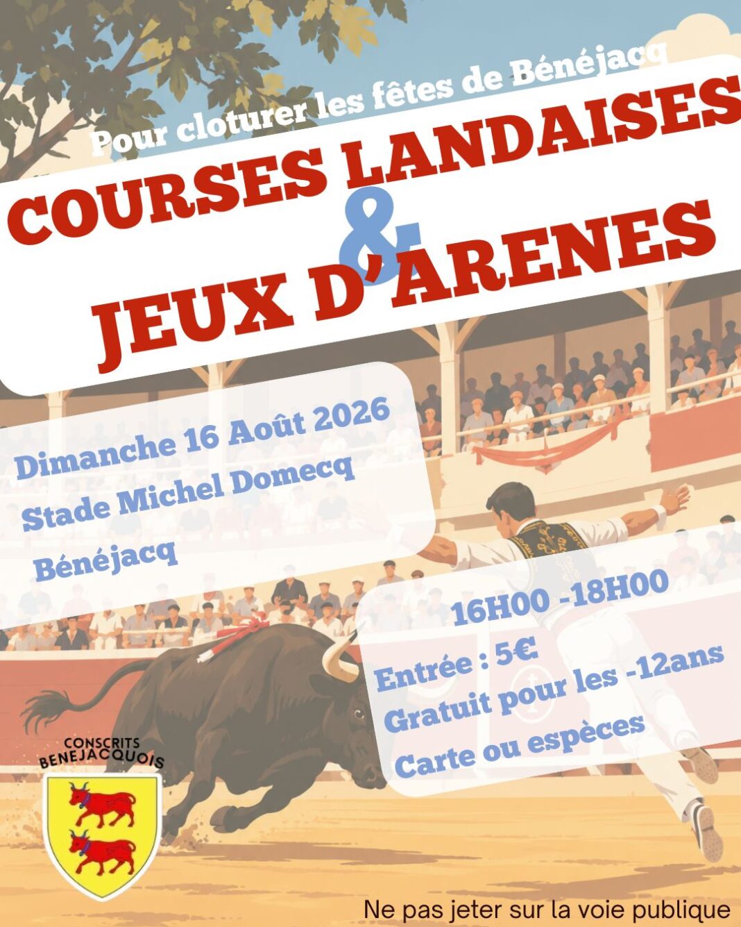 Course Landaise et Jeux d’arènes STADE DE BENEJACQ Bénéjacq