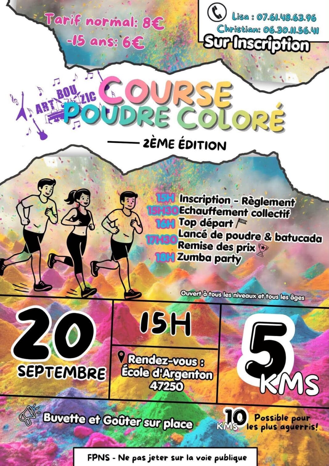 Course poudre colorée 2° édition  Argenton