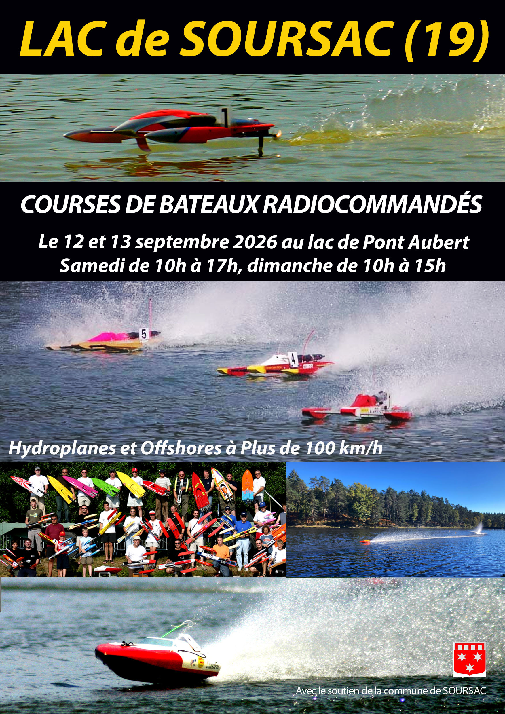 Courses de bateaux radiocommandés Plan d'eau du Pont Aubert Soursac 2026-09-12