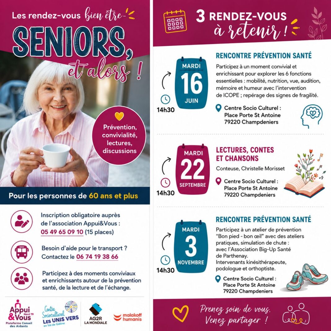 CSC Les rendez-vous bien être Seniors Place porte St Antoine Champdeniers