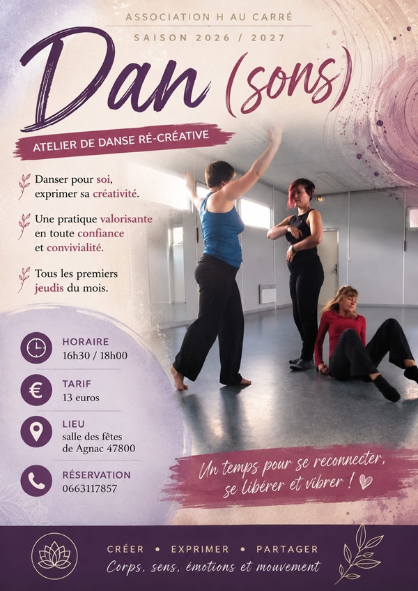 Dan (sons) Atelier de danse récréative 46 route de Meyra Agnac 2026-09-03