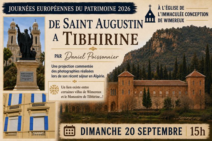 « De Saint Augustina à Tibhrine » : rencontre/partage photographique avec Daniel Poissonnier, Eglise de l’Immaculée Conception de Wimereux, Wimereux