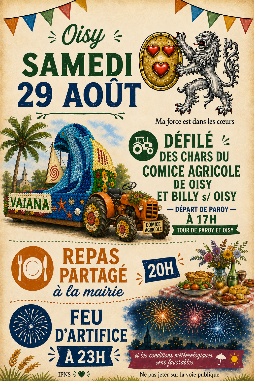 Défilé du char du Comice Agricole ! Paroy et Oisy Oisy
