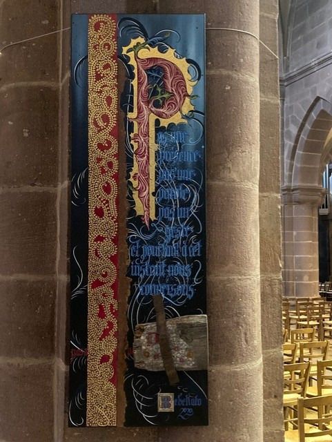 Démonstration de calligraphies et enluminures, Église Saint-Léger, Guebwiller