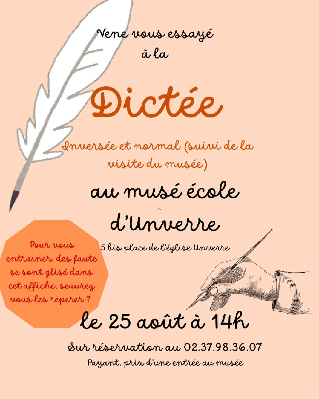Dictée au musée-école d’Unverre Unverre