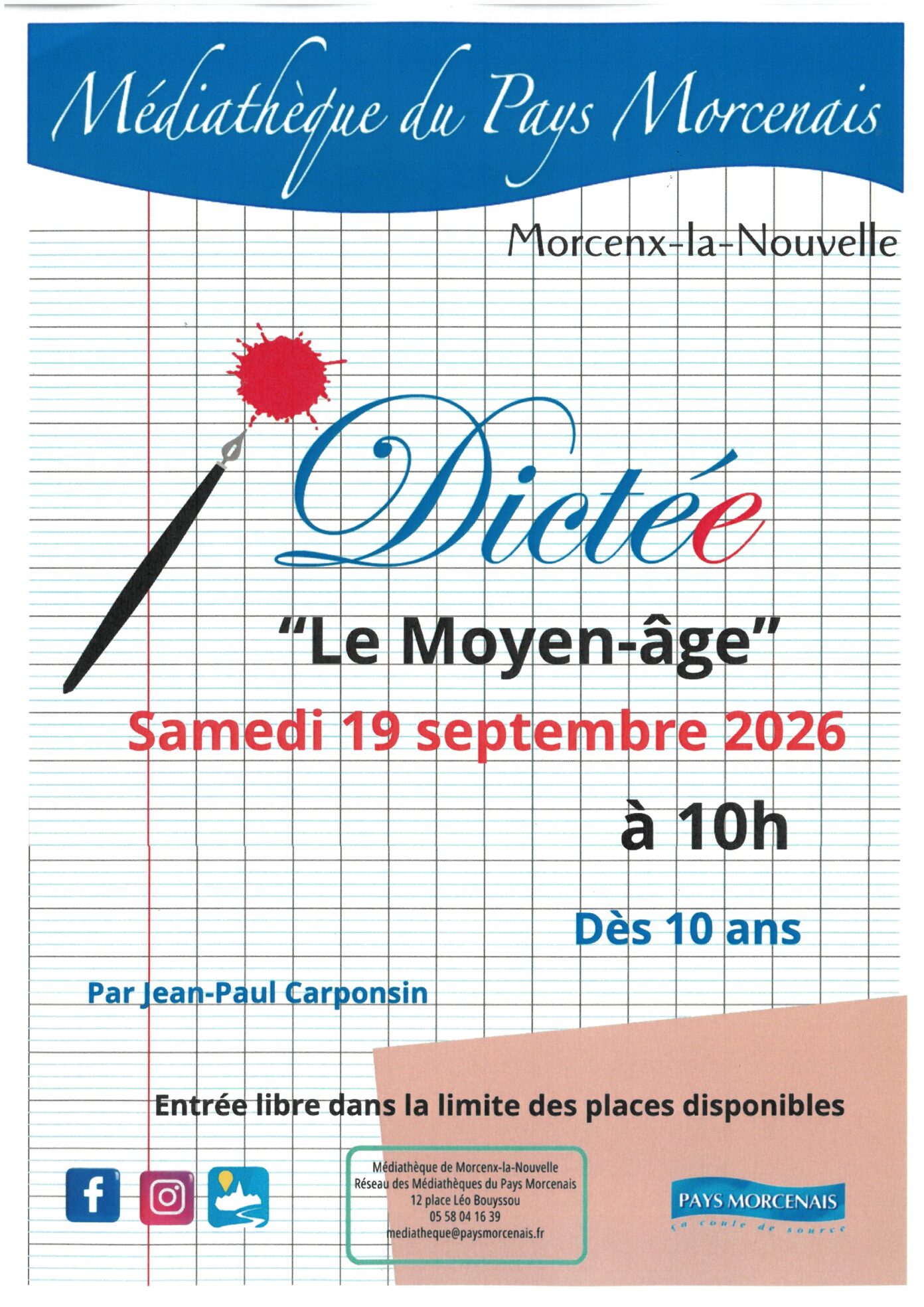Dictée Le Moyen Âge Morcenx-la-Nouvelle