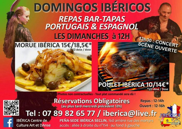 Domingos ibericos : Repas spectacle bar tapas Seclin Lille Ibérica Centre de Culture Art et Danse Lille