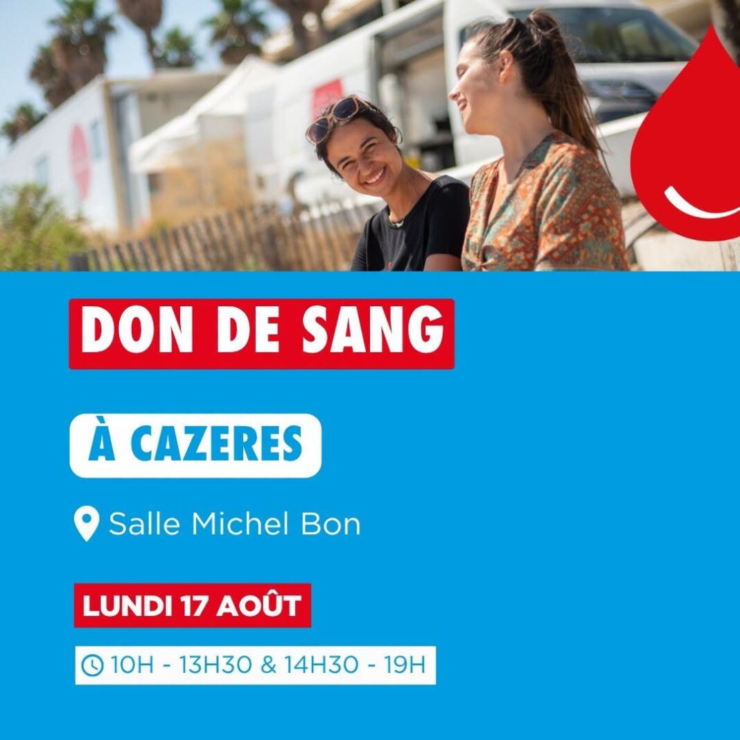 DON DE SANG SALLE DES FETES MICHEL BON Cazères