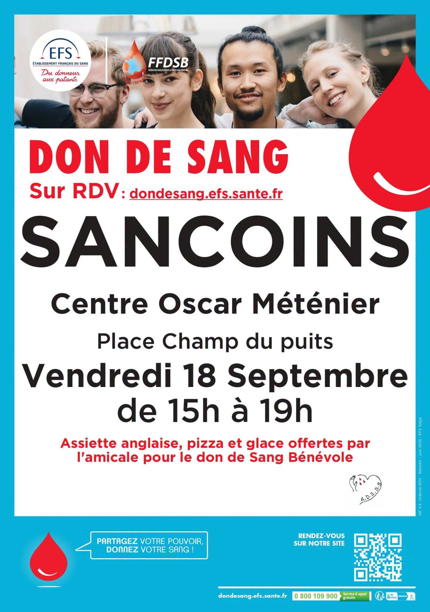Don de Sang sur rdv Sancoins