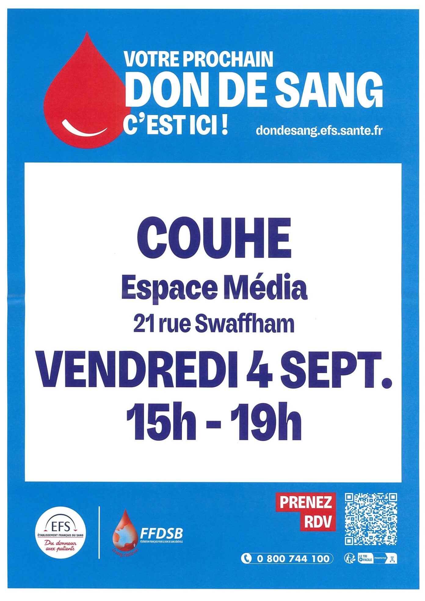 Don de sang Espace Média Valence-en-Poitou
