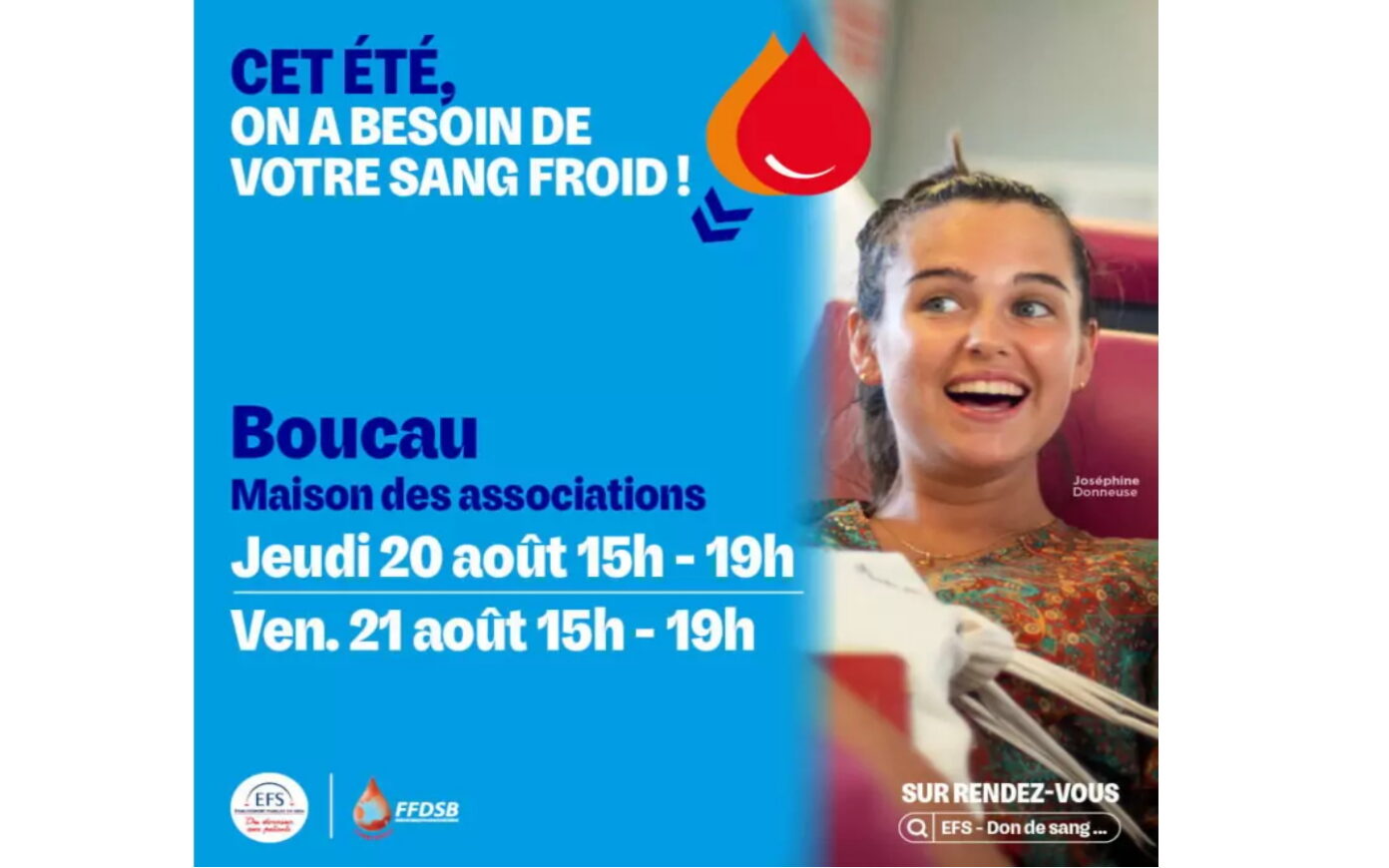 Don du sang Maison des Associations Boucau
