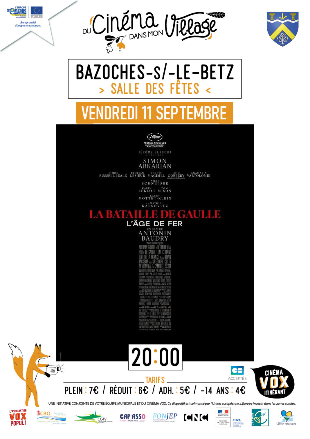 Du cinéma dans mon village De Gaulle partie 1 Bazoches-sur-le-Betz