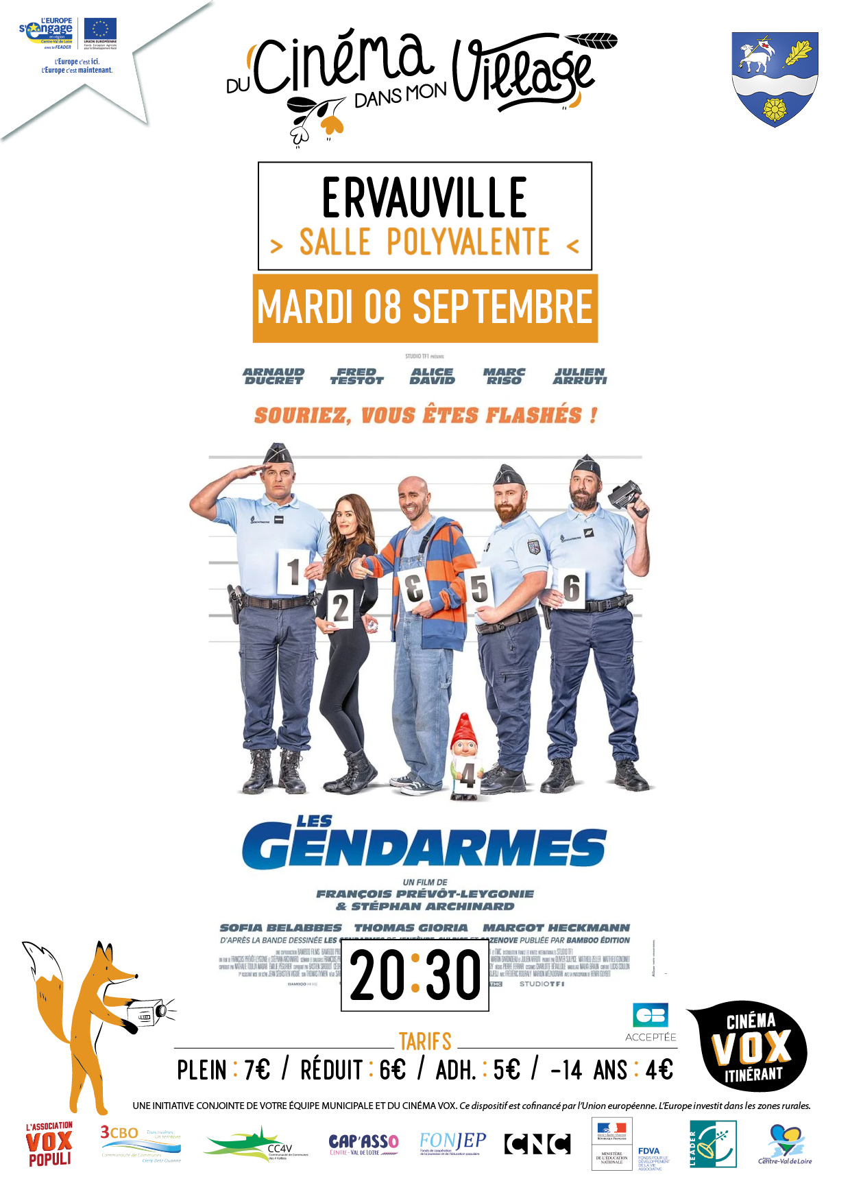 Du cinéma dans mon village Les Gendarmes Route de Chantecoq Ervauville 2026-09-08