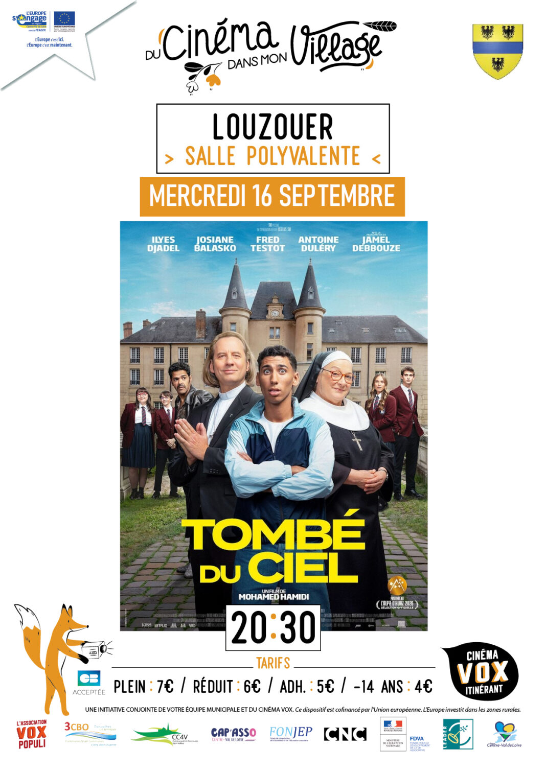 Du cinéma dans mon village Tombé du ciel Louzouer
