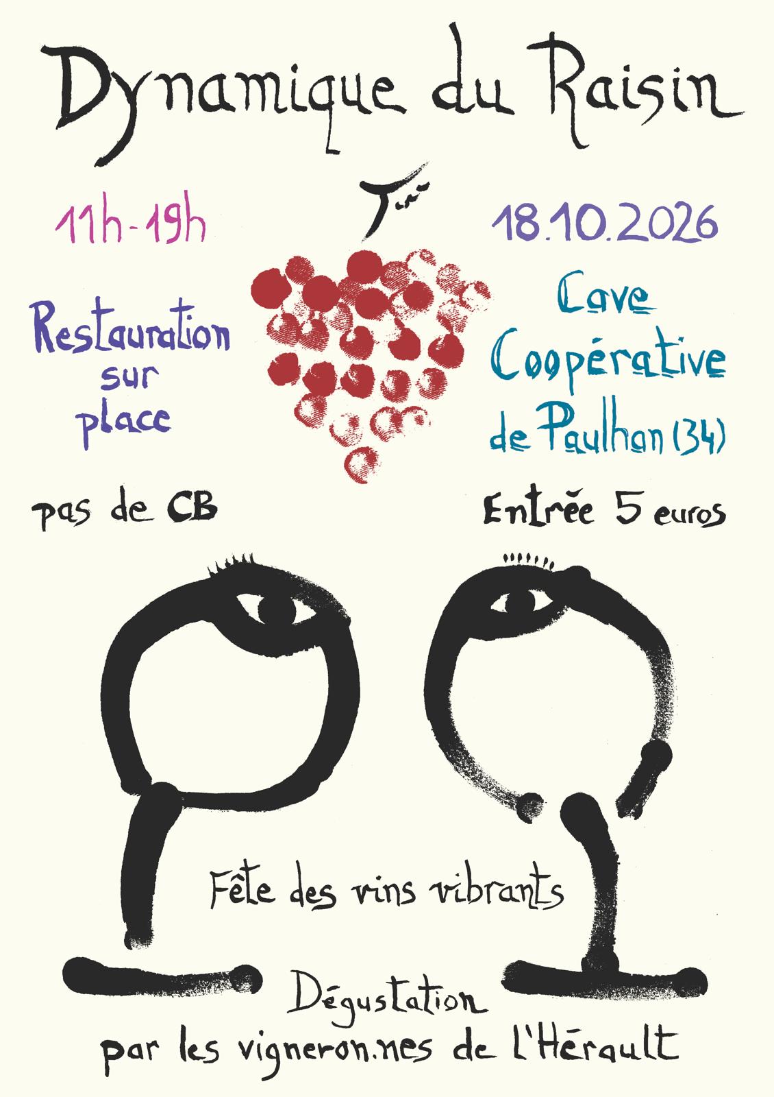 DYNAMIQUE DU RAISIN FÊTE DES VINS VIBRANTS 20 Rue de la Clairette Paulhan 2026-10-18