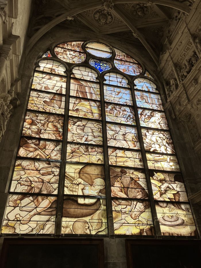 Échanges autour de la restauration de la verrière de la bataille de saint Jacques, Église Saint-Pantaléon, Troyes