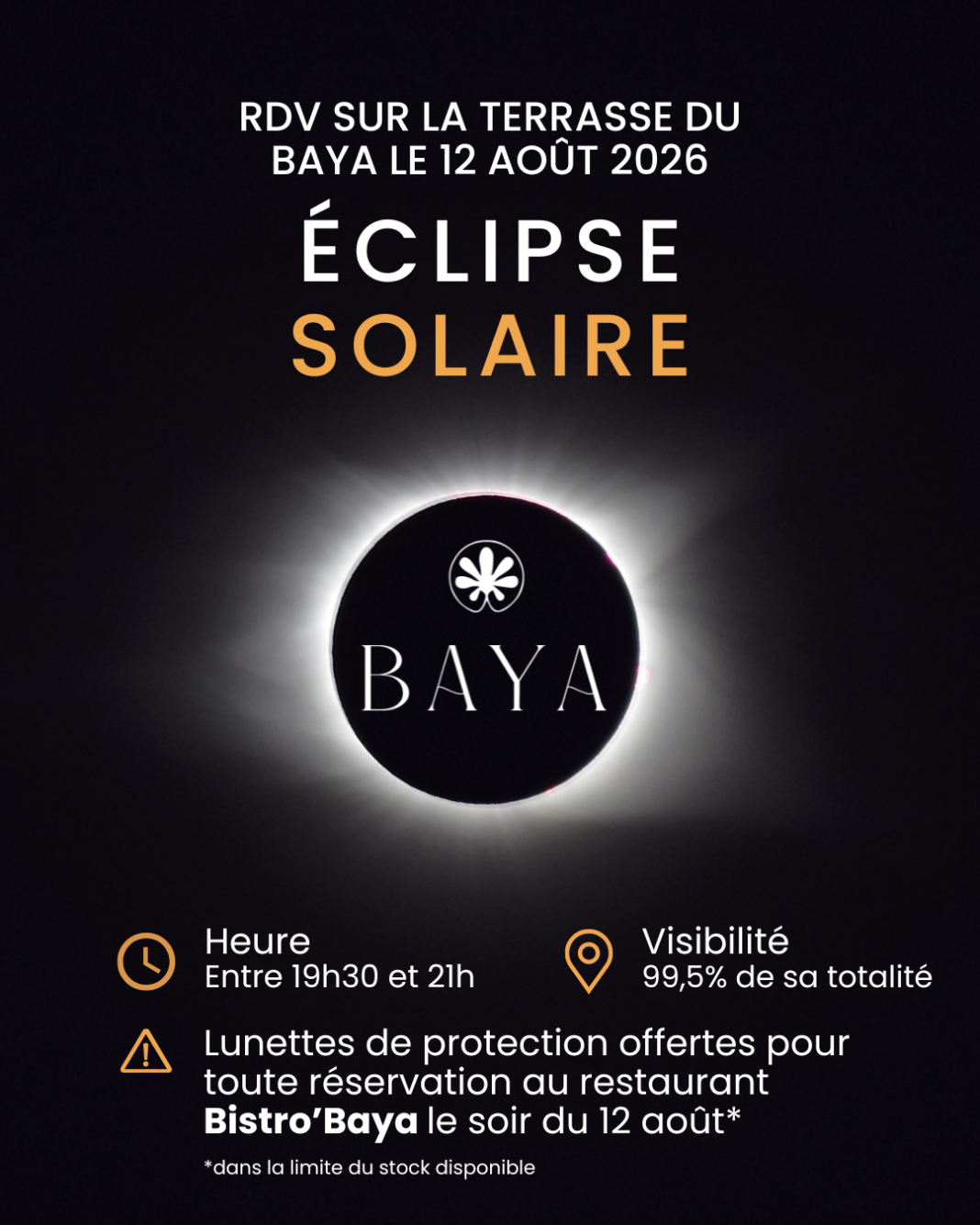 ECLIPSE SUR LA TERRASSE DU BAYA CAPBRETON 85 Avenue Mal de Lattre de Tassigny Capbreton