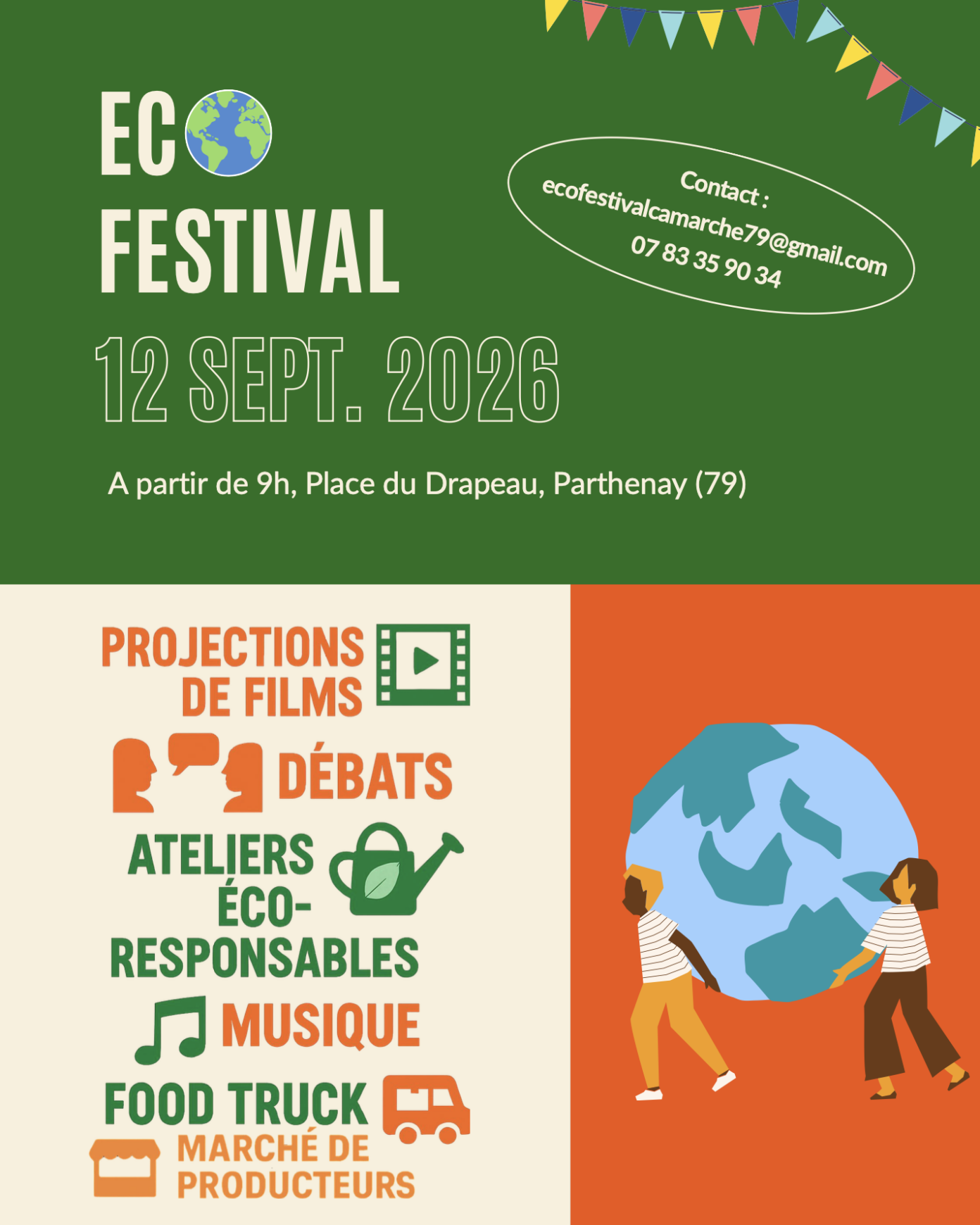 Éco festival, ça marche ! Place du Drapeau Parthenay Parthenay