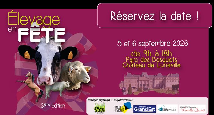 Élevage en Fête 2026 – 31ème édition, Parc des Bosquets, Lunéville (54), Lunéville