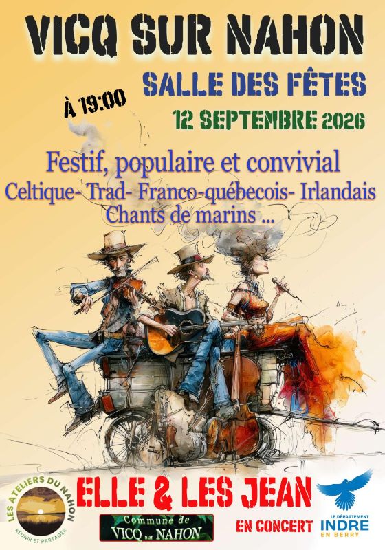 Elle et les Jean en concert Vicq-sur-Nahon