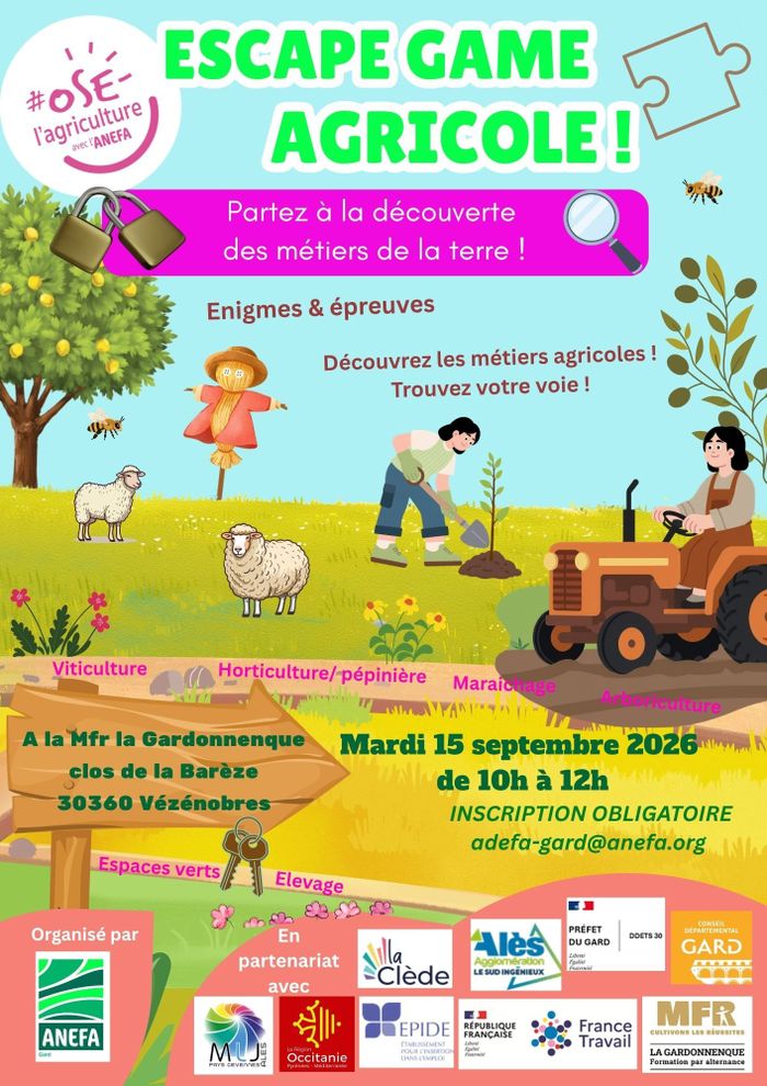 ESCAPE GAME AGRICOLE MFR la Gardonnenque Vézénobres