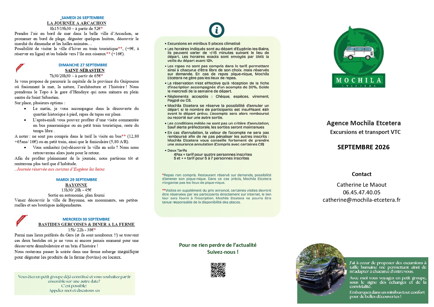 Excursions avec Mochila Duhort-Bachen 2026-09-01
