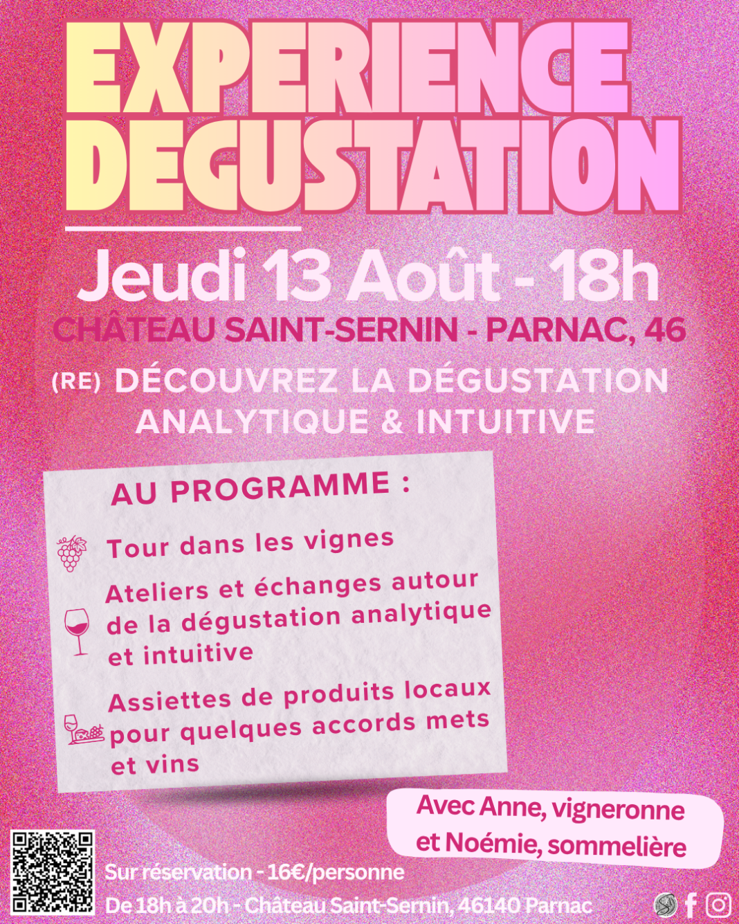 Expérience dégustation Parnac
