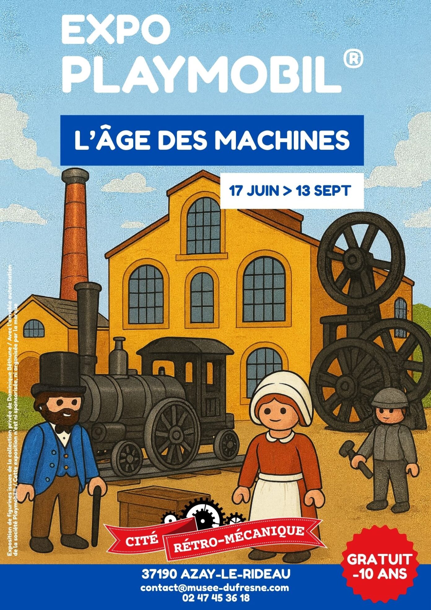 Expo Playmobil® l’Âge des Machines Azay-le-Rideau
