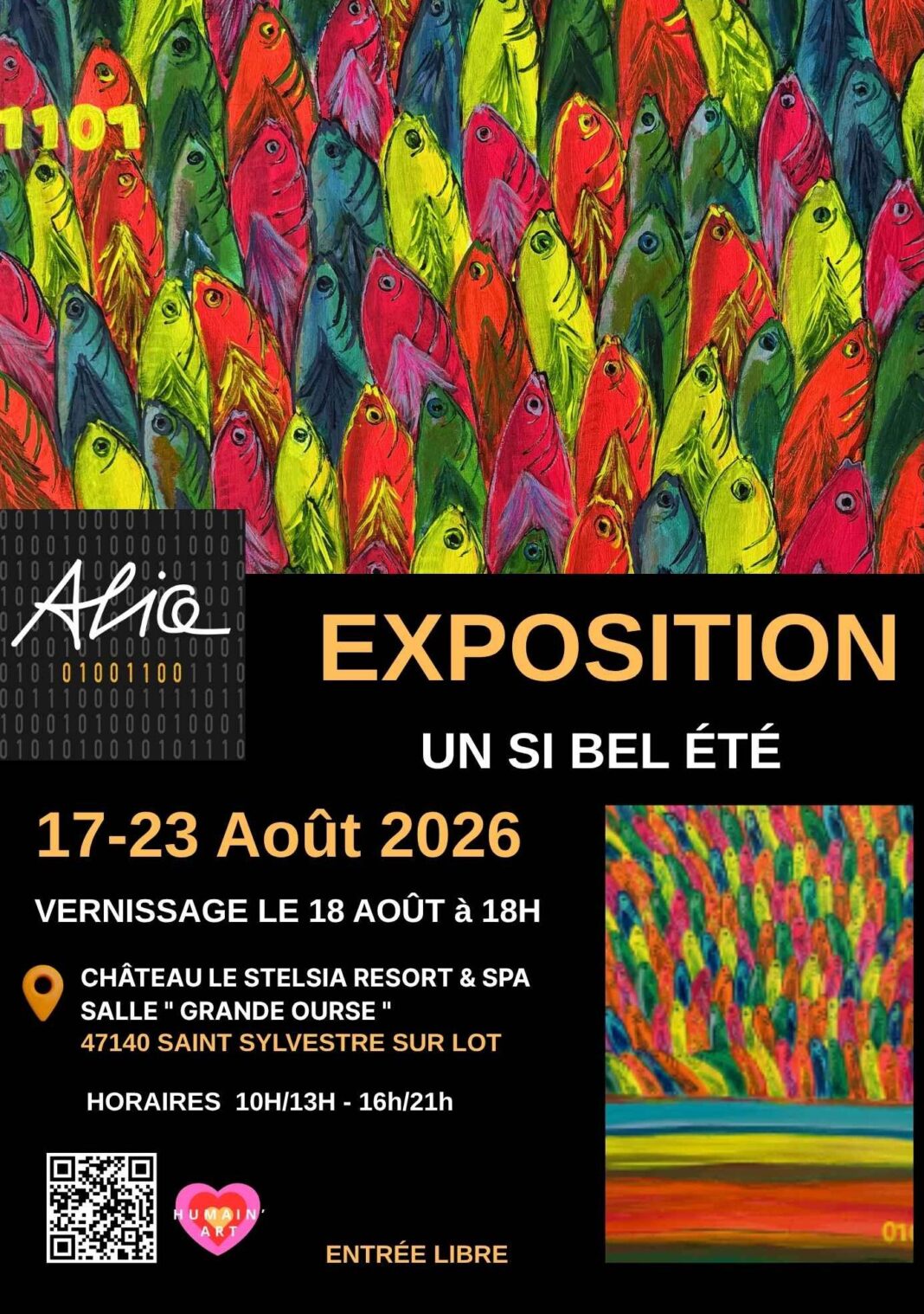 Exposition Alice 01001100 au Stelsia Lalande Saint-Sylvestre-sur-Lot