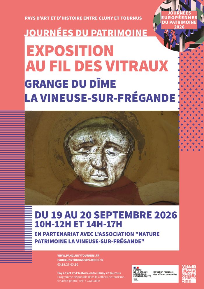 Exposition « Au fil des vitraux du Pays d&rsquo;art et d&rsquo;histoire » à la Grange du Dîme, Grange du Dîme, La Vineuse sur Fregande
