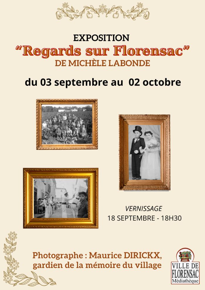 Exposition commentée : « Regards sur Florensac » de Michèle Labonde, Ville de Florensac, Florensac