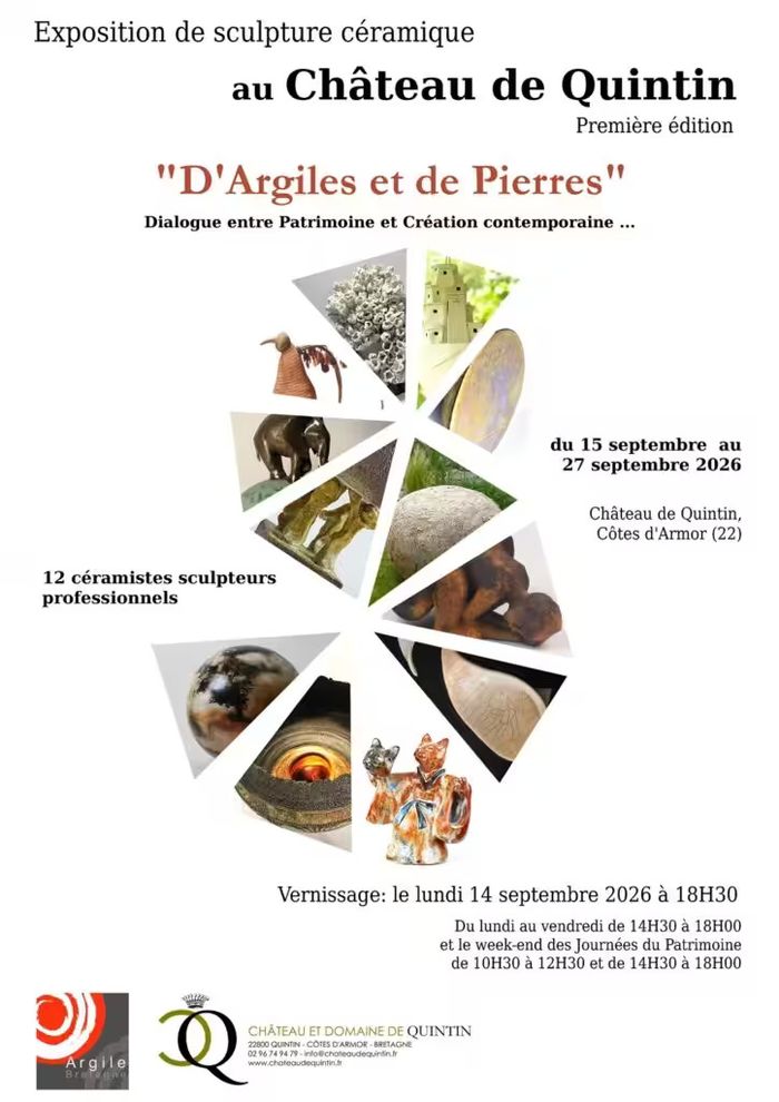 Exposition « D’Argiles et de Pierres », Château de Quintin, Quintin