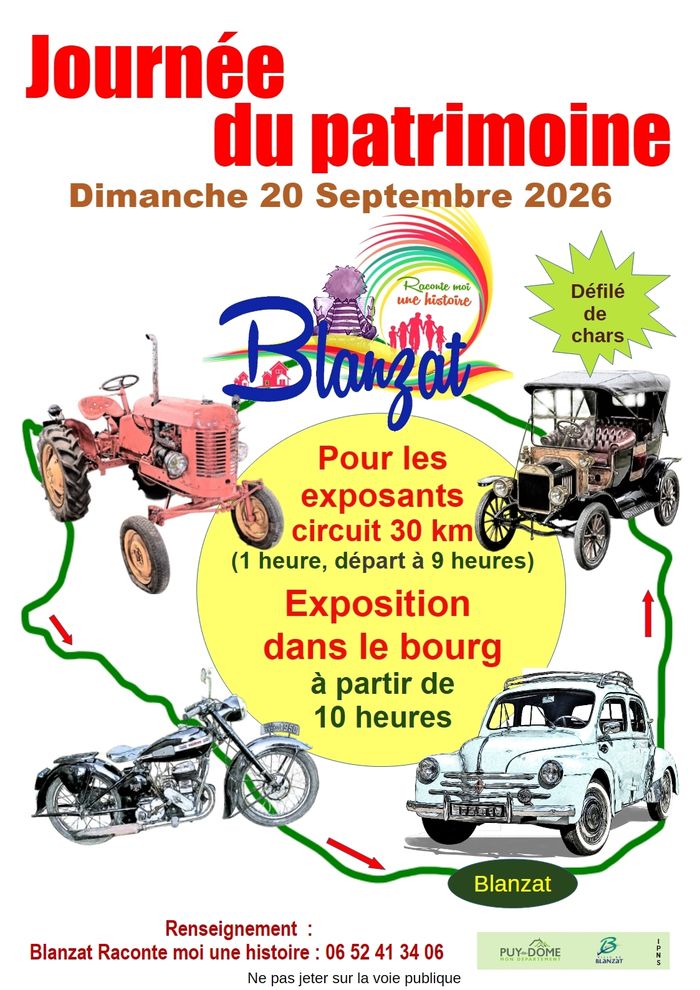 Exposition de véhicules anciens (voitures- motos- tracteurs), place de l&rsquo;église, Blanzat