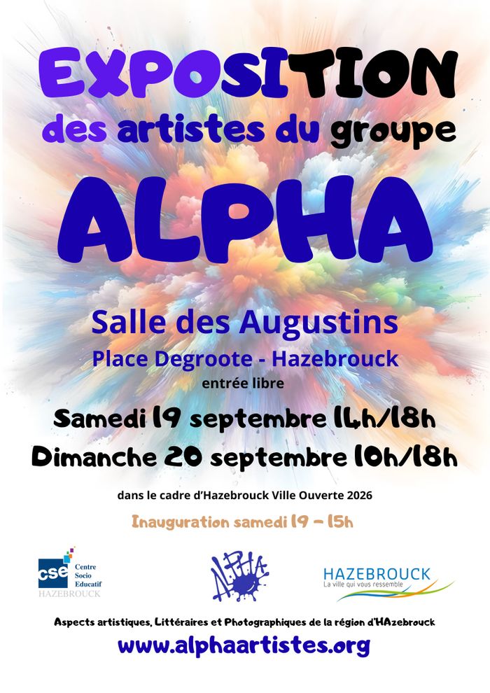 Exposition des artistes du groupe ALPHA, Salle des Augustins, Hazebrouck