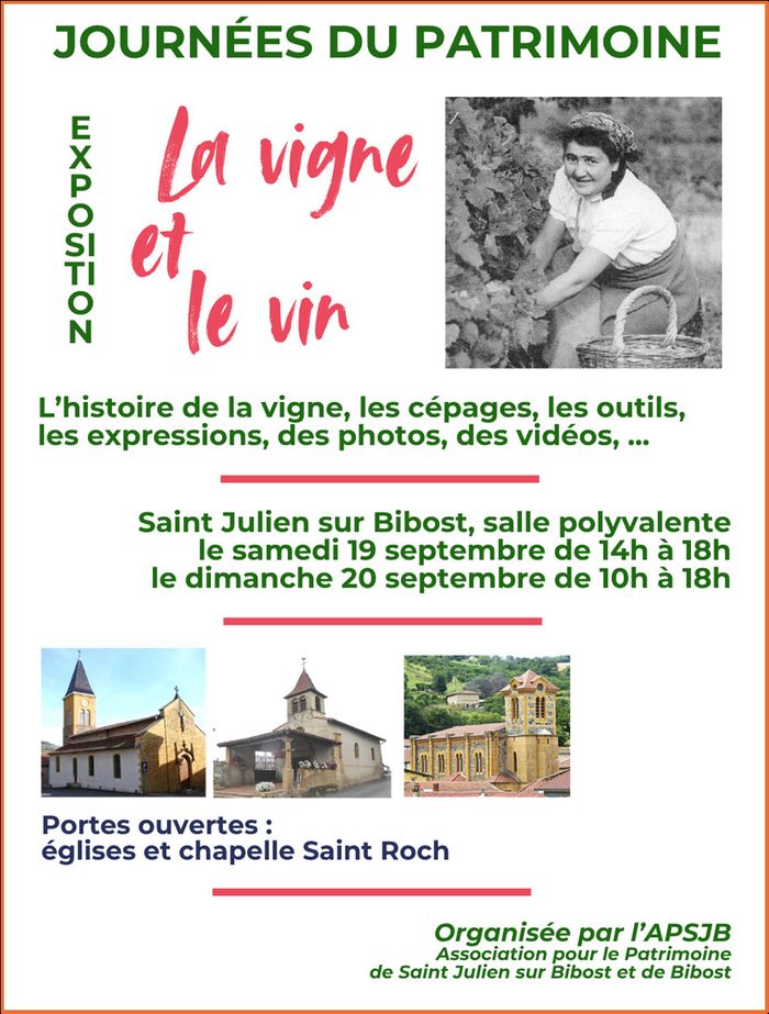 Exposition "La vigne et le vin" Salle polyvalente Saint-Julien-sur-Bibost