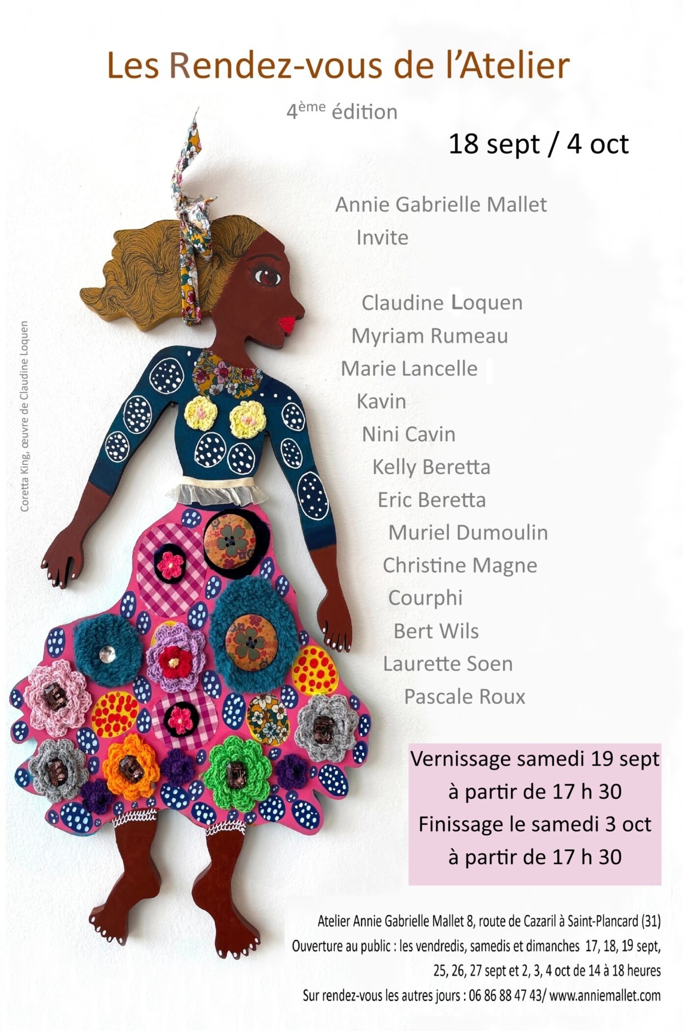 EXPOSITION LES RENDEZ VOUS DES ARTISTES LOCAUX ATELIER ANNIE GABRIELLE MALLET Saint-Plancard