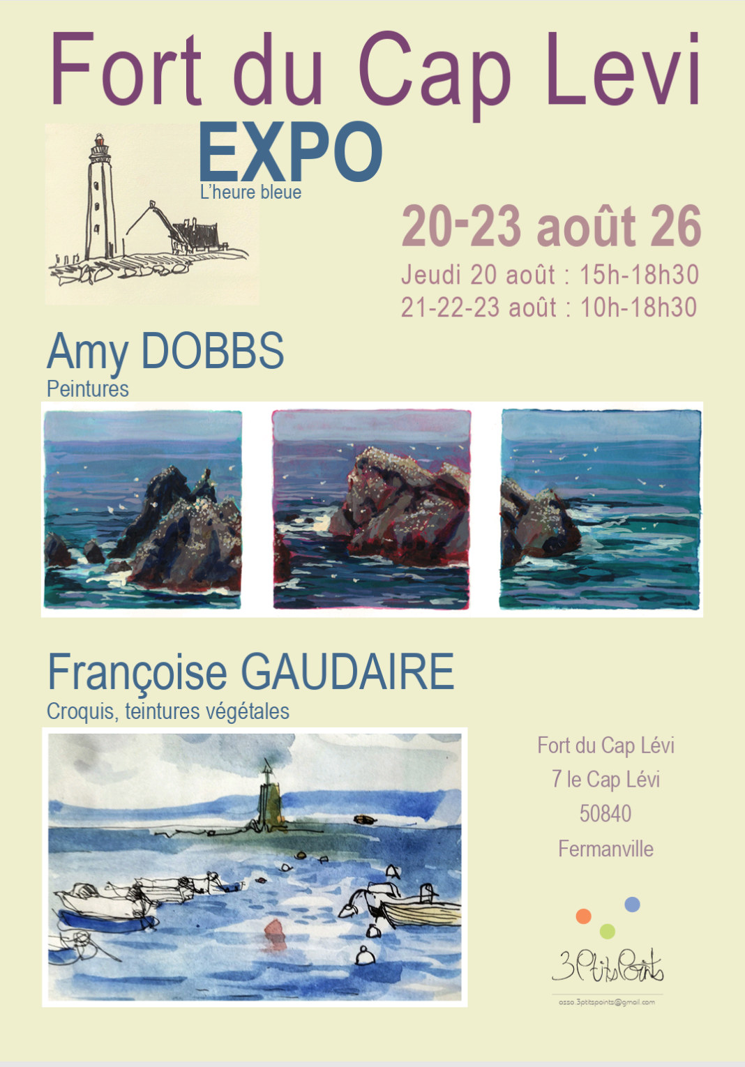 Exposition L&rsquo;heure bleue Fort du Cap Lévi Fermanville