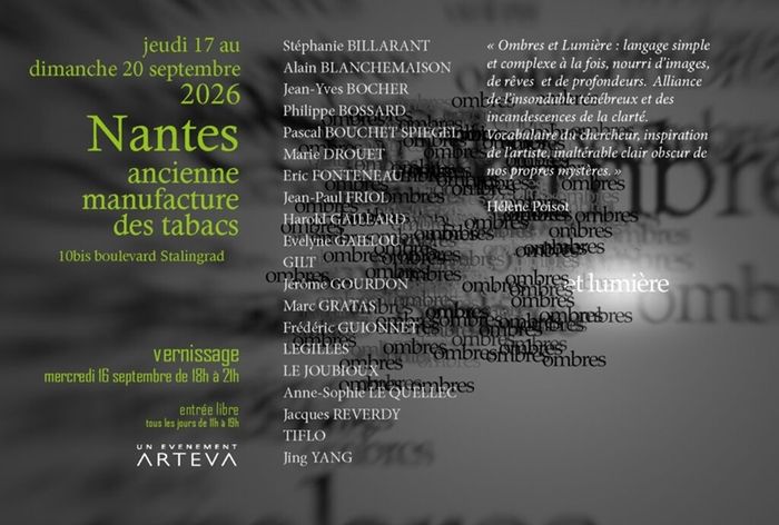 Exposition « Ombres et Lumières » Manufacture des Tabacs Nantes