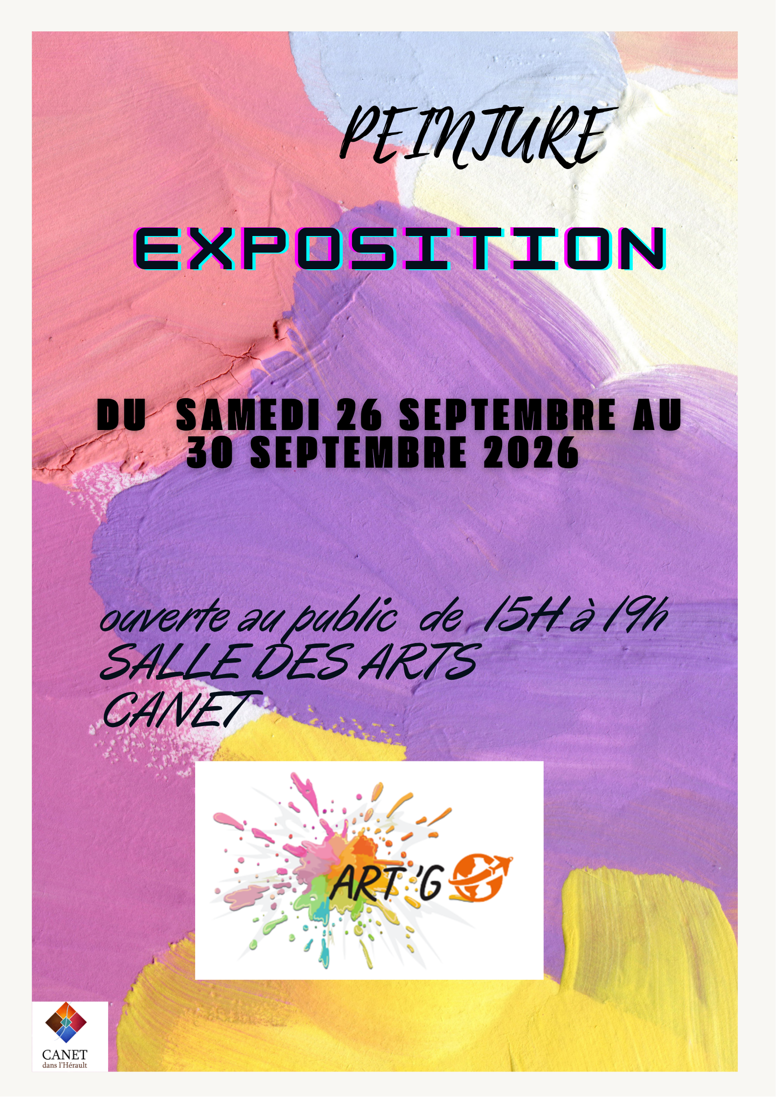 EXPOSITION PEINTURES ART'GO 1 Rue de la Poste Canet 2026-09-26